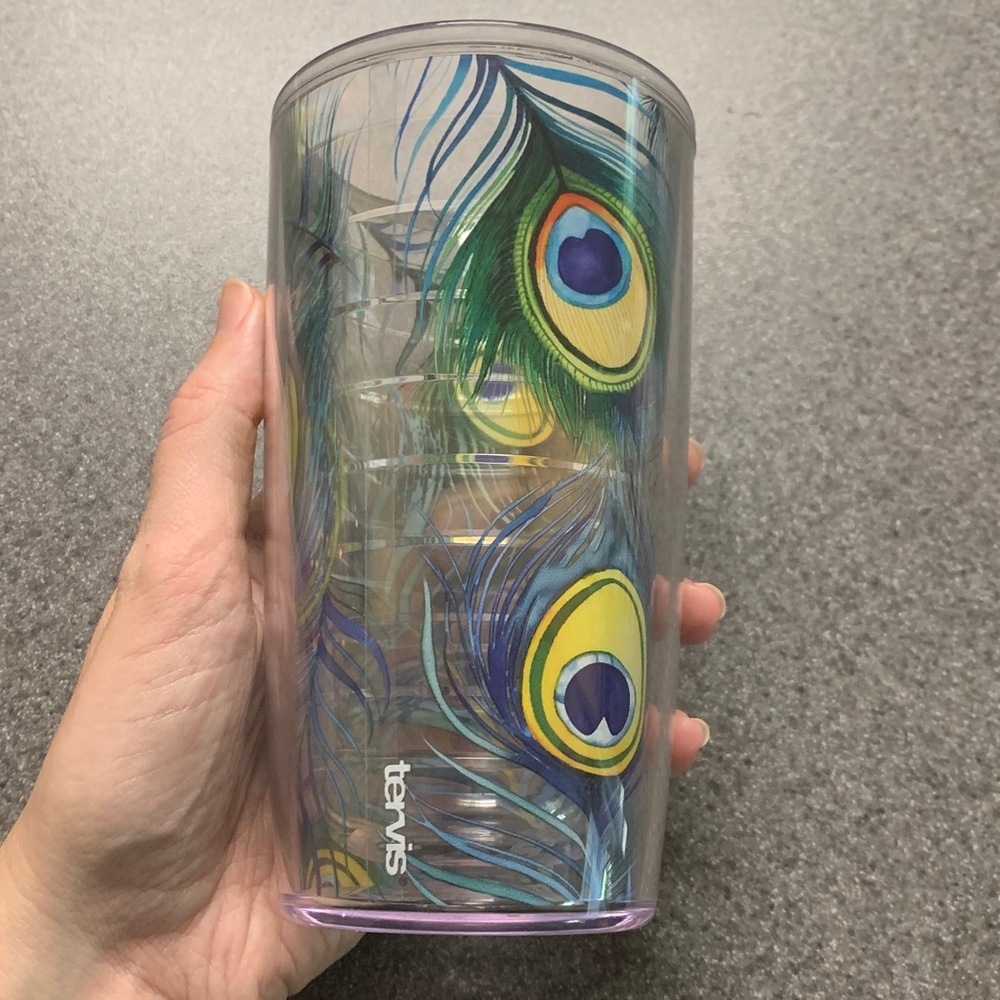 Tervis Colorful Peacock Feather 16 oz Tumbler No Lid
